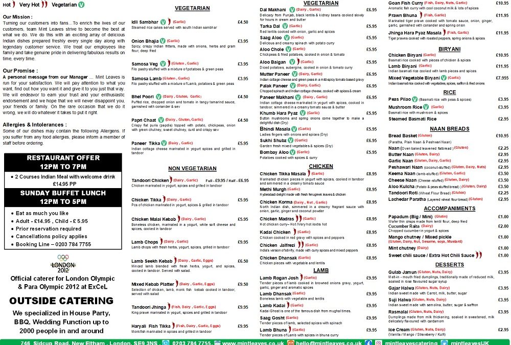 restaurant menu 2